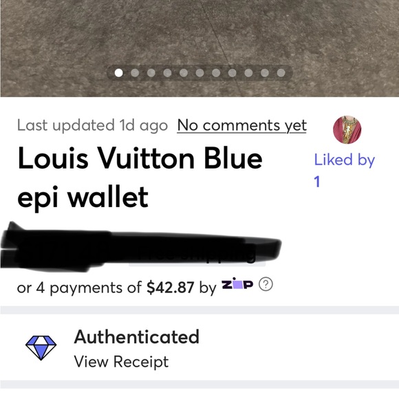 Preloved Louis Vuitton blue epi Sarah wallet - Picture 14 of 14